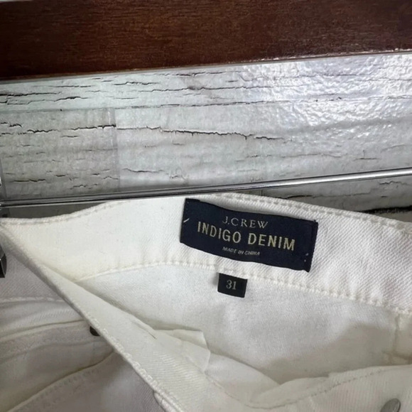 J.crew  indigo dream white denim jean skirt raw hem size 31 - Picture 4 of 6
